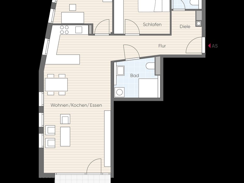 A5: 3-room apartment in Konstanz-Wollmatingen – photo 5